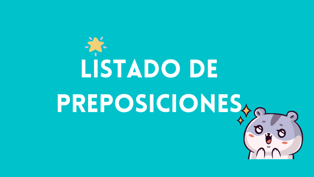 Listado de preposiones