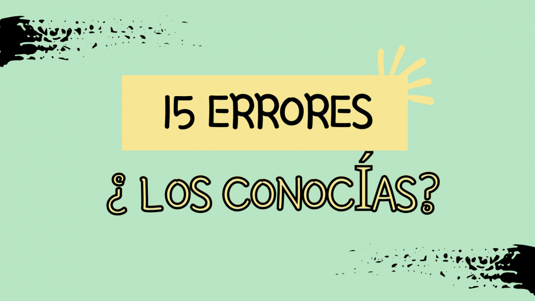 15 errores en el inglés