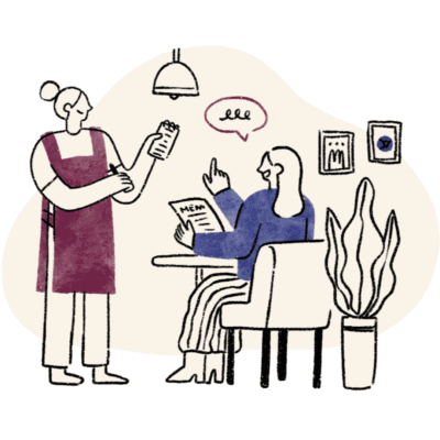 hacer una orden en un restaurante