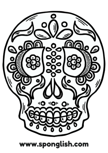 Día de los muertes colorear