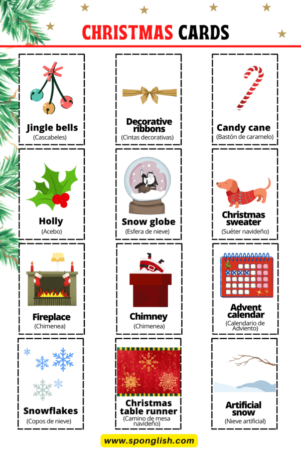 Todo El Vocabulario De Navidad En Inglés Y Español