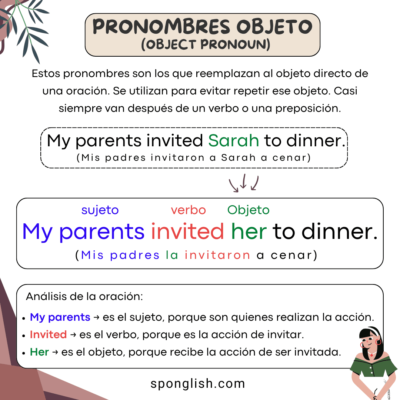 pronombres objeto en inglés