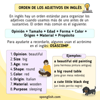 orden de los adjetivos en inglés
