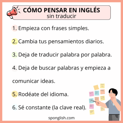 c&oacute;mo pensar en ingl&eacute;s sin traducir
