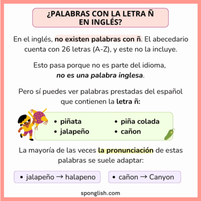 palabras con &ntilde; en ingl&eacute;s